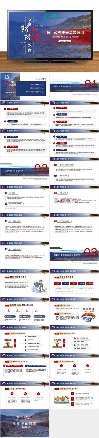 培训抗洪救灾安全知识教育ppt课件
