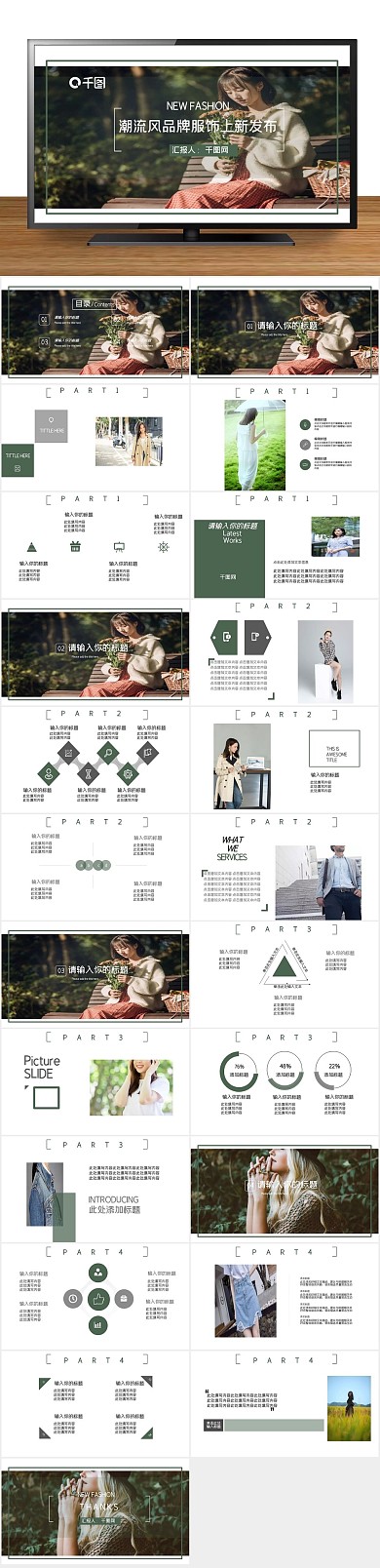 潮流on潮服饰上新产品发布PPT
