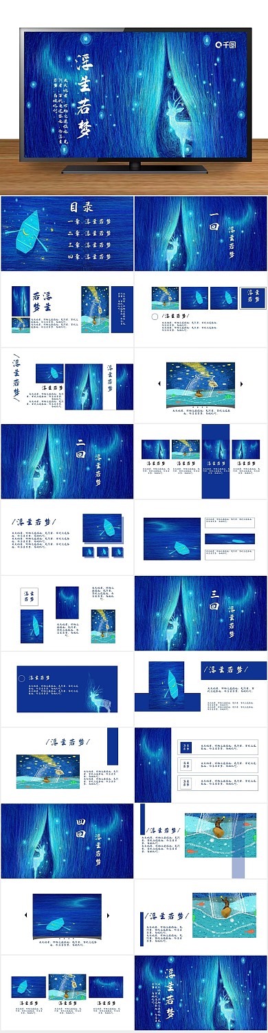 相册文艺小清新夏日旅行画册PPT
