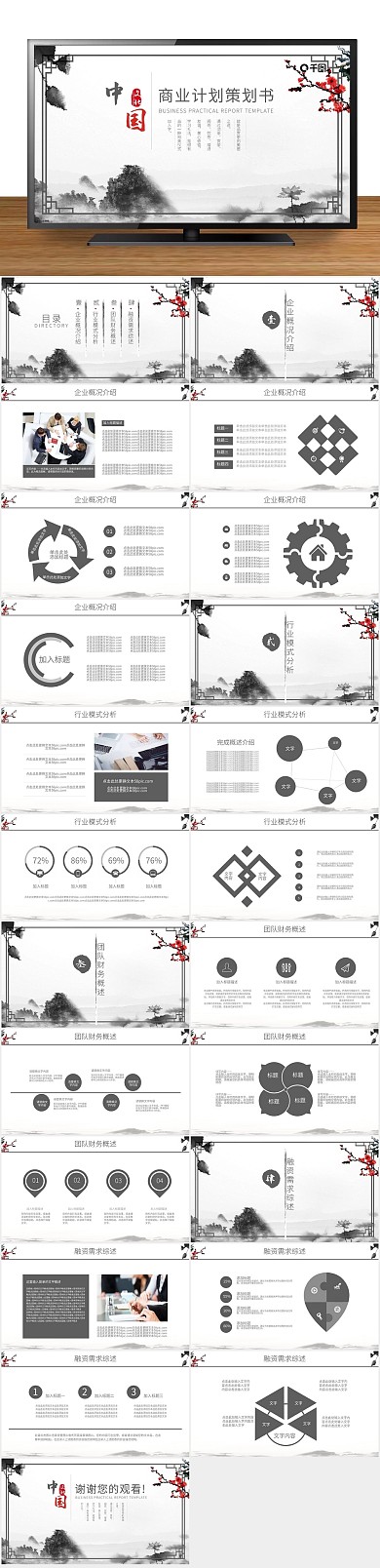 计划书项目商业融资计划策划书PPT

