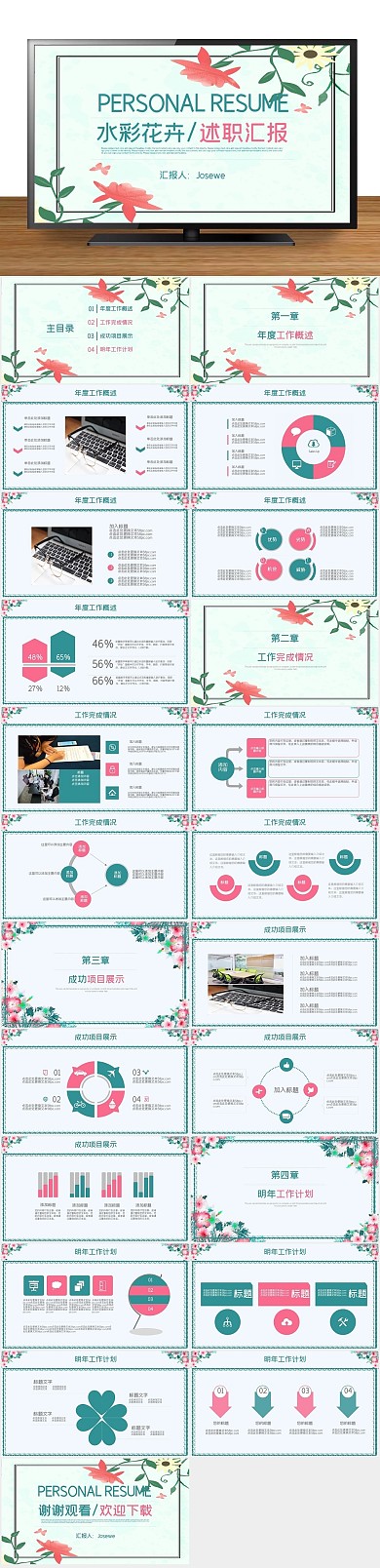 工作汇报工作述职汇报通用ppt
