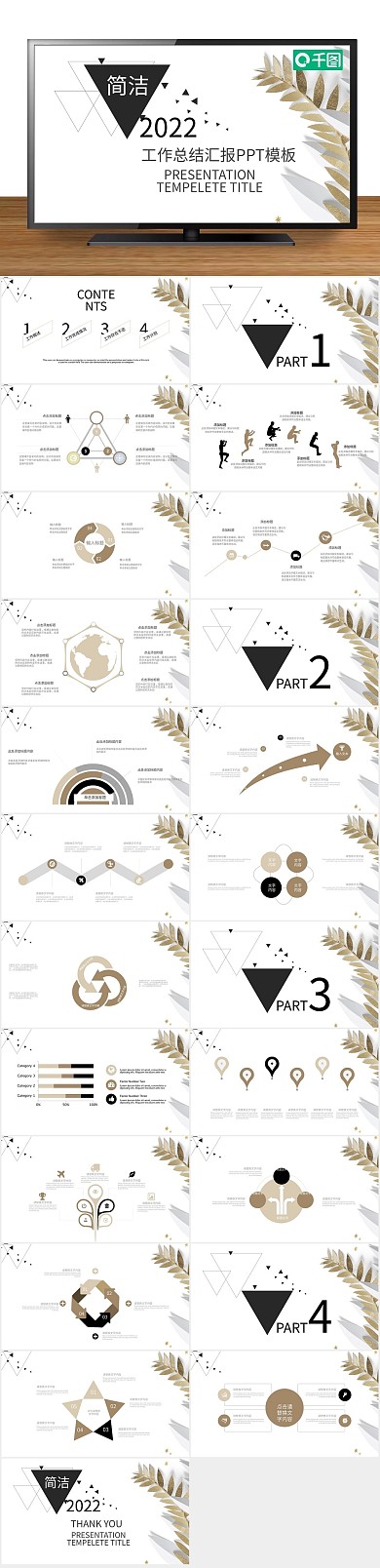 创意商业简洁工作总结汇报PPT
