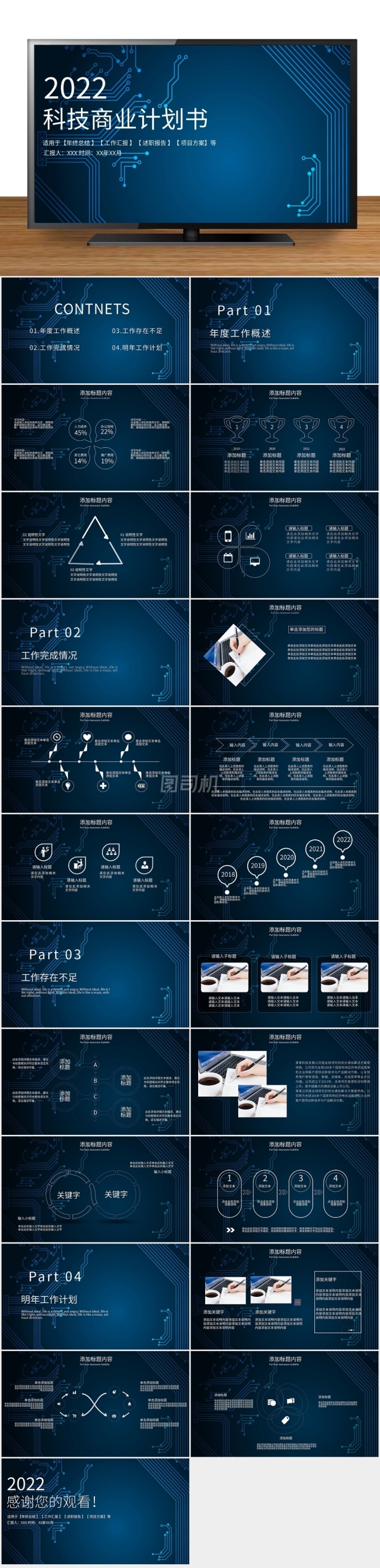星空科技商業(yè)計劃書PPT模板