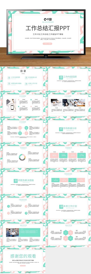 商业计划书风莫兰蒂工作总结汇报PPT
