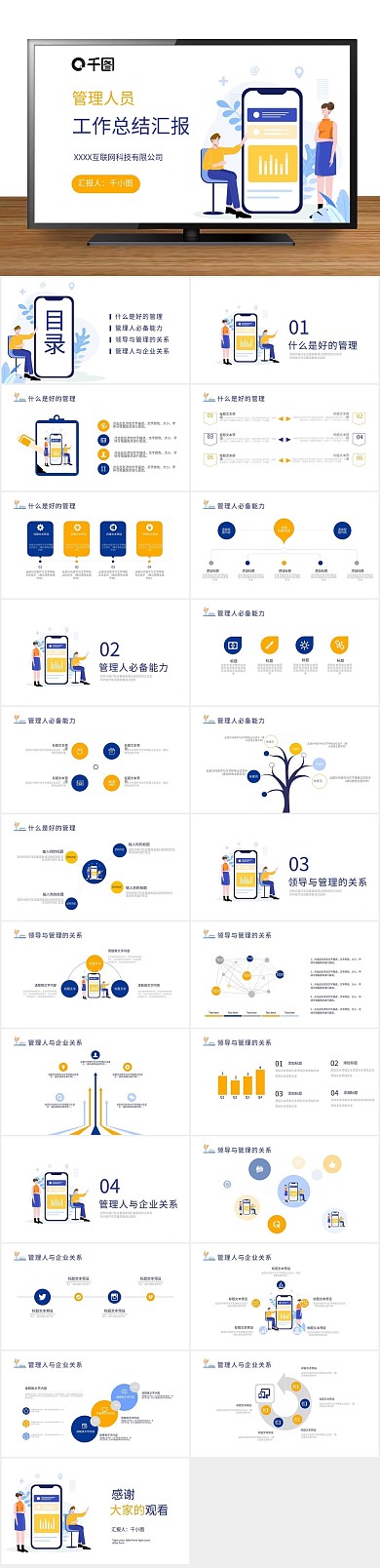 领导力报告汇报企业年终总结述职
