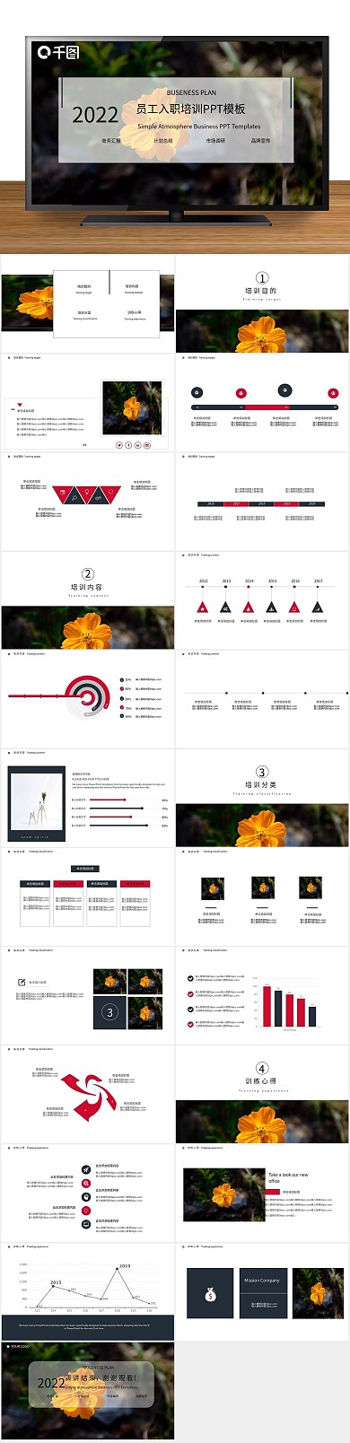 工作清新入职培训课件PPT
