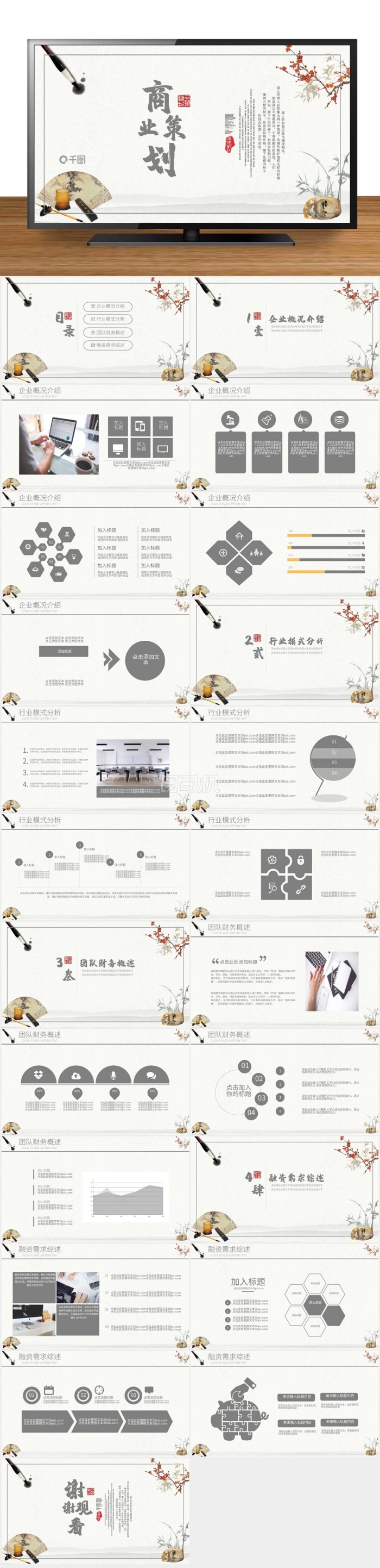 古典風商業(yè)項目融資計劃策劃書PPT模板