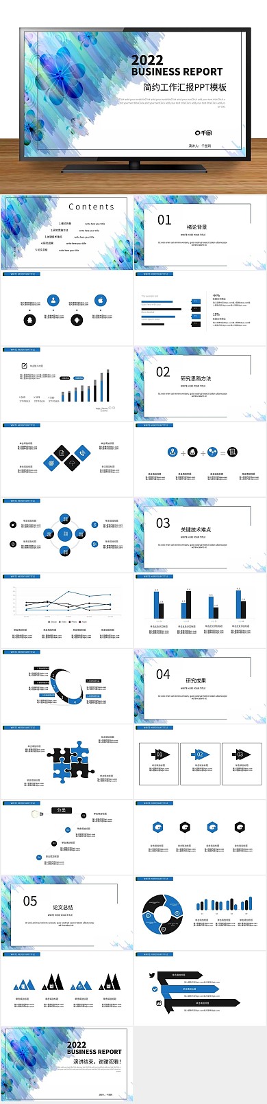 创意汇报部简约风工作汇报PPT
