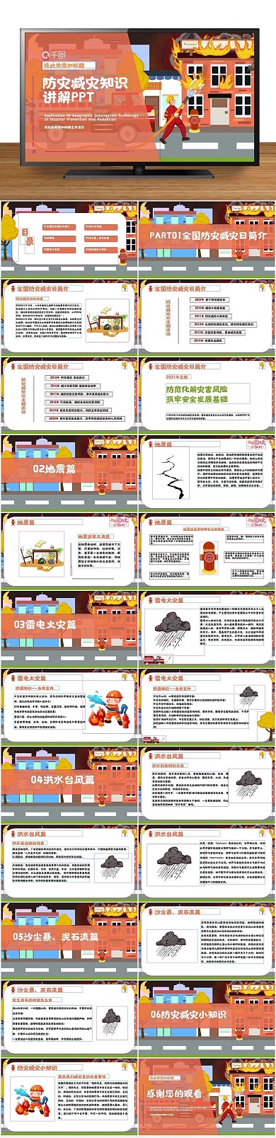 台风公益防灾减灾知识讲解PPT
