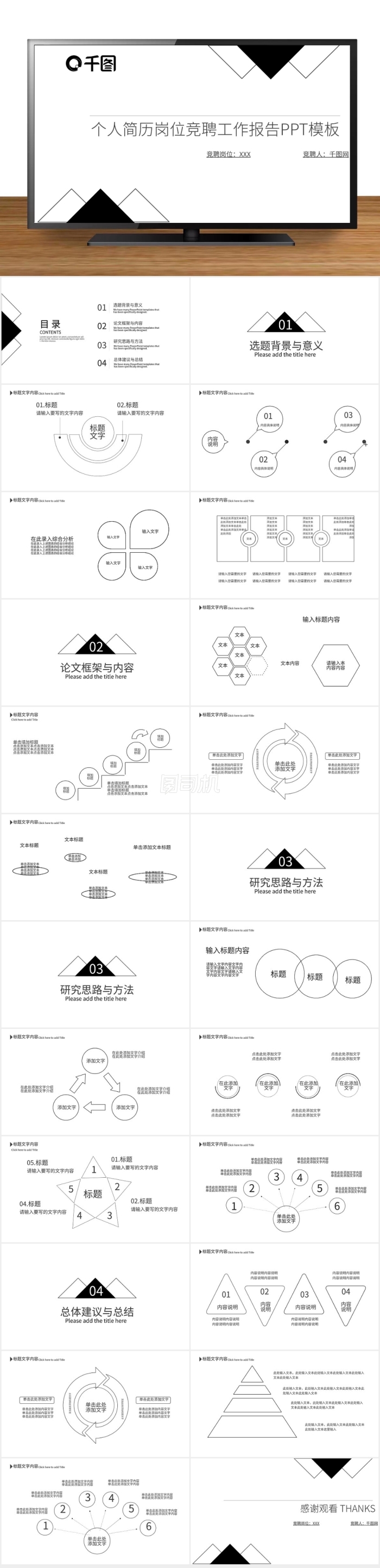 創(chuàng)意個(gè)人簡(jiǎn)歷崗位競(jìng)聘工作報(bào)告PPT模板