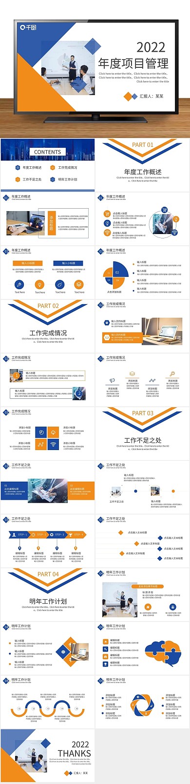 总结年度报告工作总结报告动态PPT
