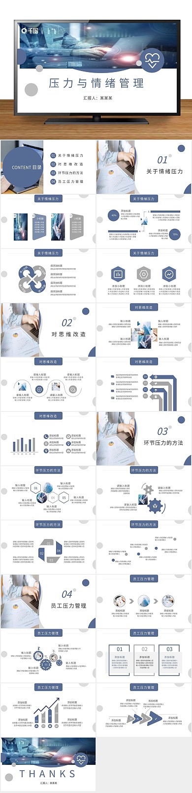 课件商务与情绪管理培训动态PPT
