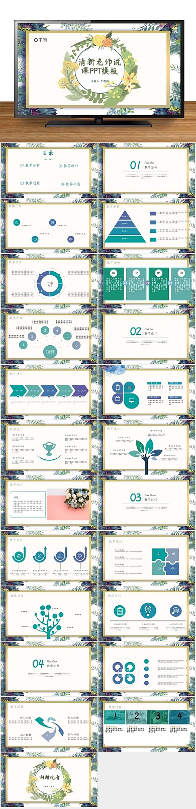 教师说课公开课通用PPT
