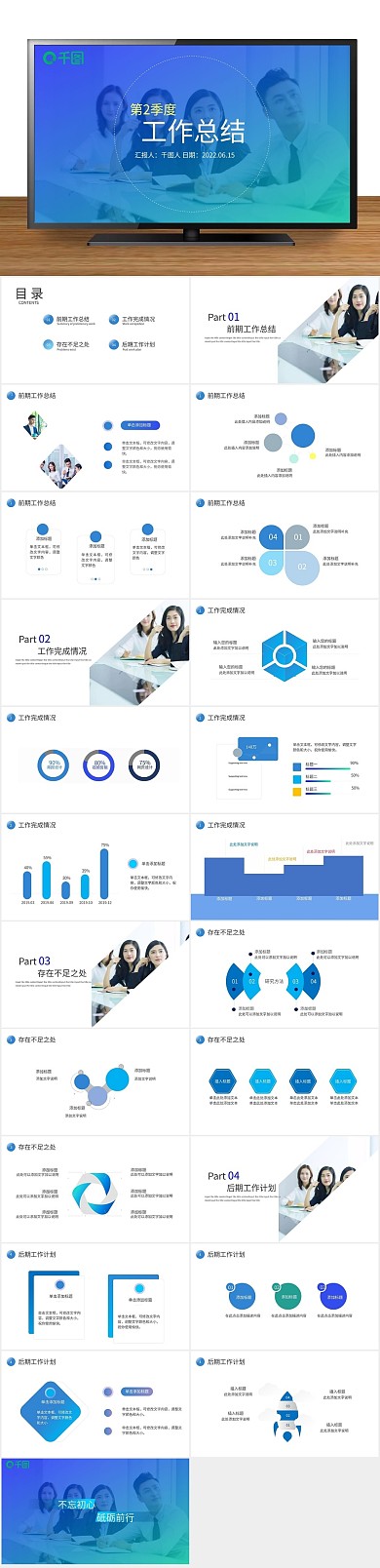 述职报告工作总结汇报ppt
