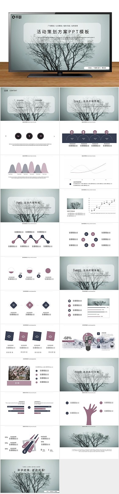 市场计划书活动策划方案会议通用PPT

