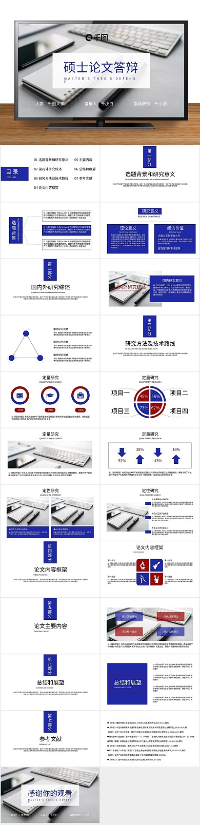 答辩简约北京大学毕业论文答辩PPT
