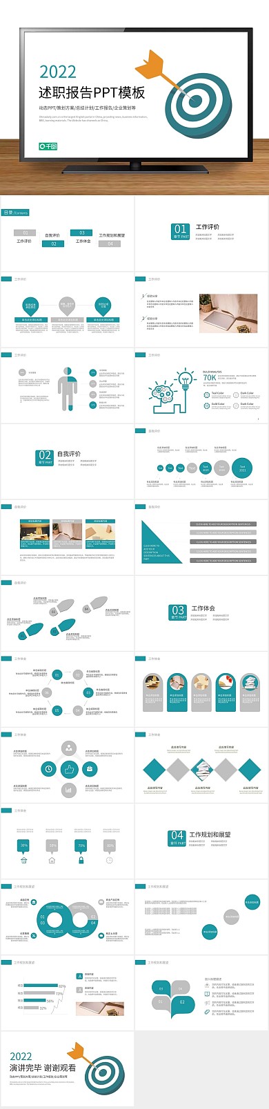年终总结年度报告工作计划总结PPT
