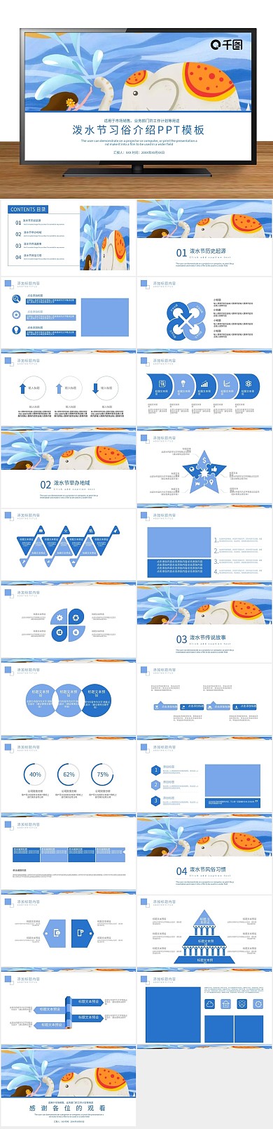 活动策划515泼水节习俗介绍PPT
