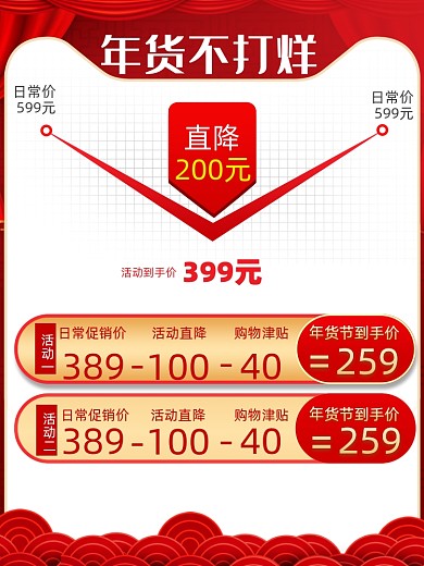 年货促销活动摄影图海报