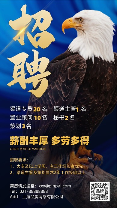 招聘诚聘精英摄影图海报