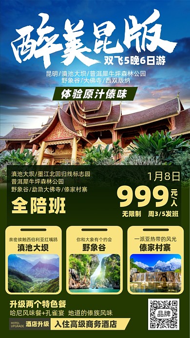双西版纳旅游优惠摄影图海报