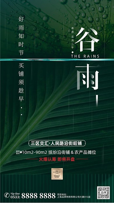 谷雨节气摄影图海报