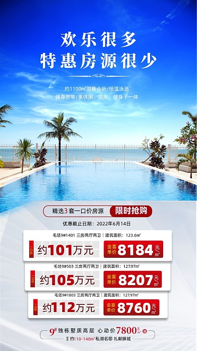 房地产营销简约大气摄影图海报