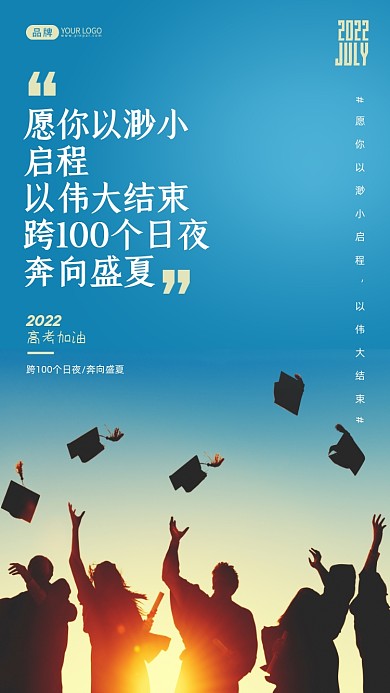 高考学生庆祝毕业摄影图海报