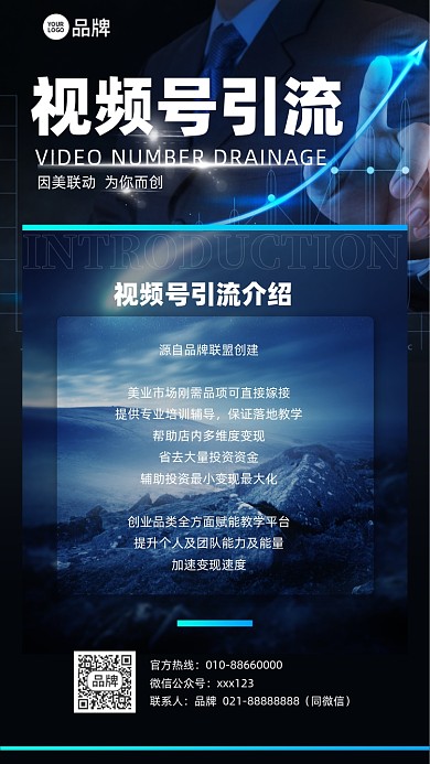 视频号引流商务简约摄影图海报