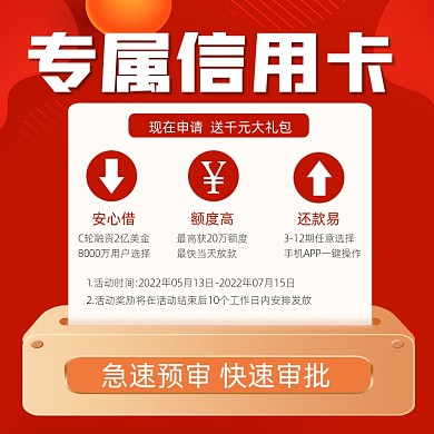 信用卡办理宣传摄影图海报