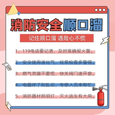消防安全常识宣传摄影图海报