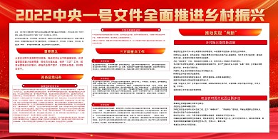 一号文件解读党建展板