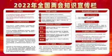 聚焦两会党建展板