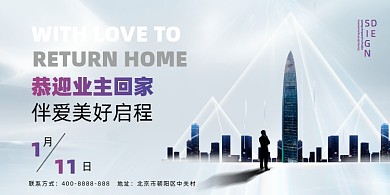 商业科技地产展板