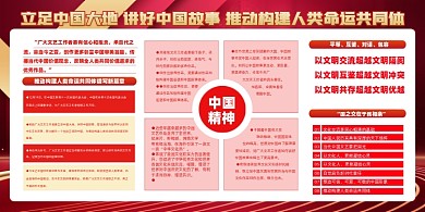 讲好中国故事彰显时代风貌党建展板