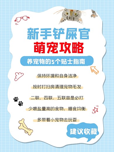 铲屎官萌宠攻略简约小红书配图
