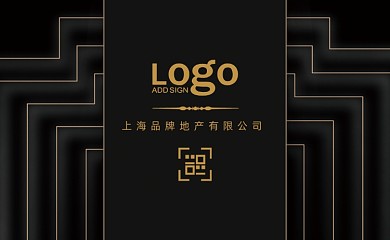 黑金烫金精质通用地产名片