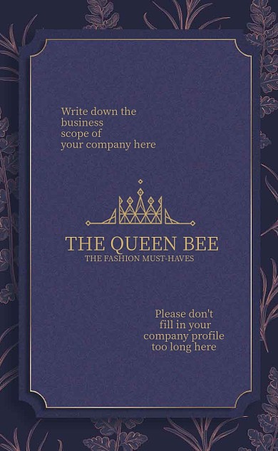 高档精致层次感描金花纹元素烫金名片