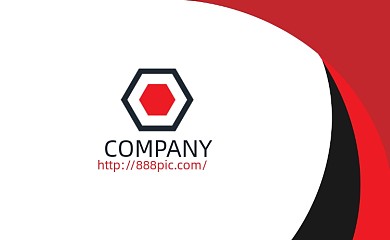 商务简约大气红色名片