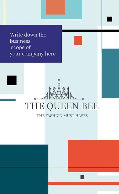 几何色块撞色名片