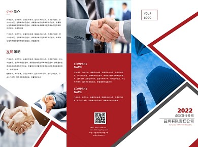 企业发展简介三折页