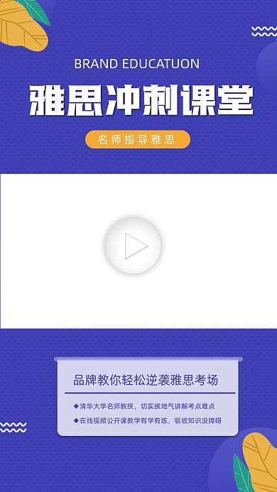 雅思冲刺课堂视频边框