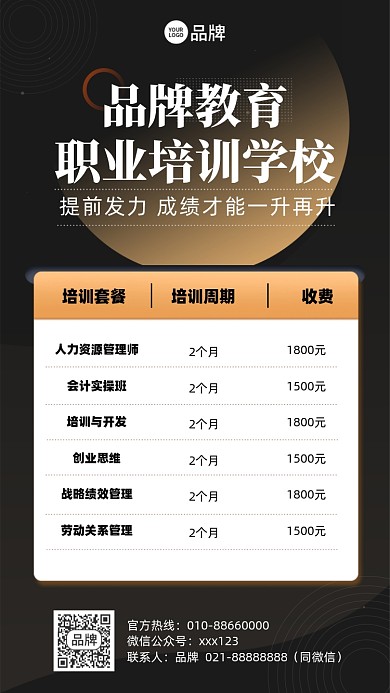 职业技能培训课程摄影图海报