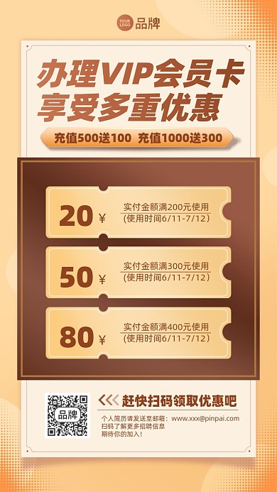 会员卡优惠券摄影图海报