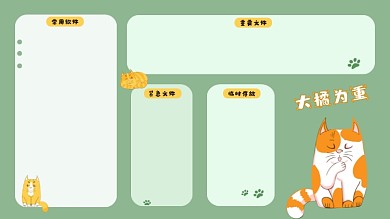 大橘为重绿色简约电脑分区壁纸