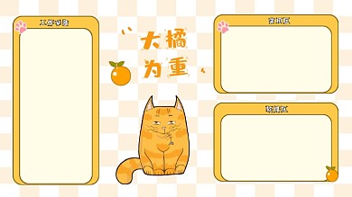 大橘为重萌猫电脑分区壁纸