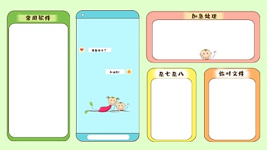 聊天界面打工人电脑分区壁纸