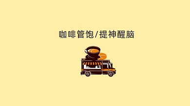 咖啡打工人创意文字电脑壁纸