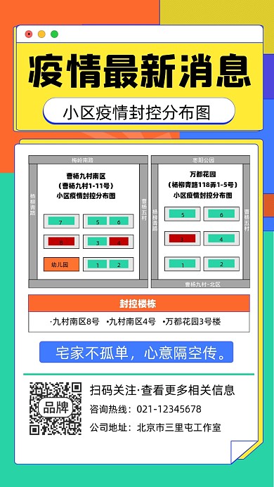 上海疫情日报封控情况摄影图海报