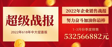 销售战报销量冠军新媒体配图公众号首图